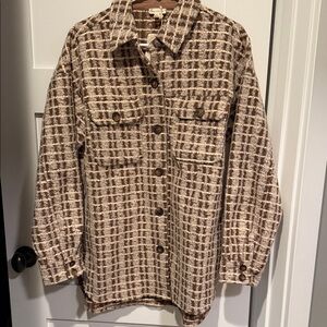 Hem and Thread-NWT-Plaid Brown Women's Jacket